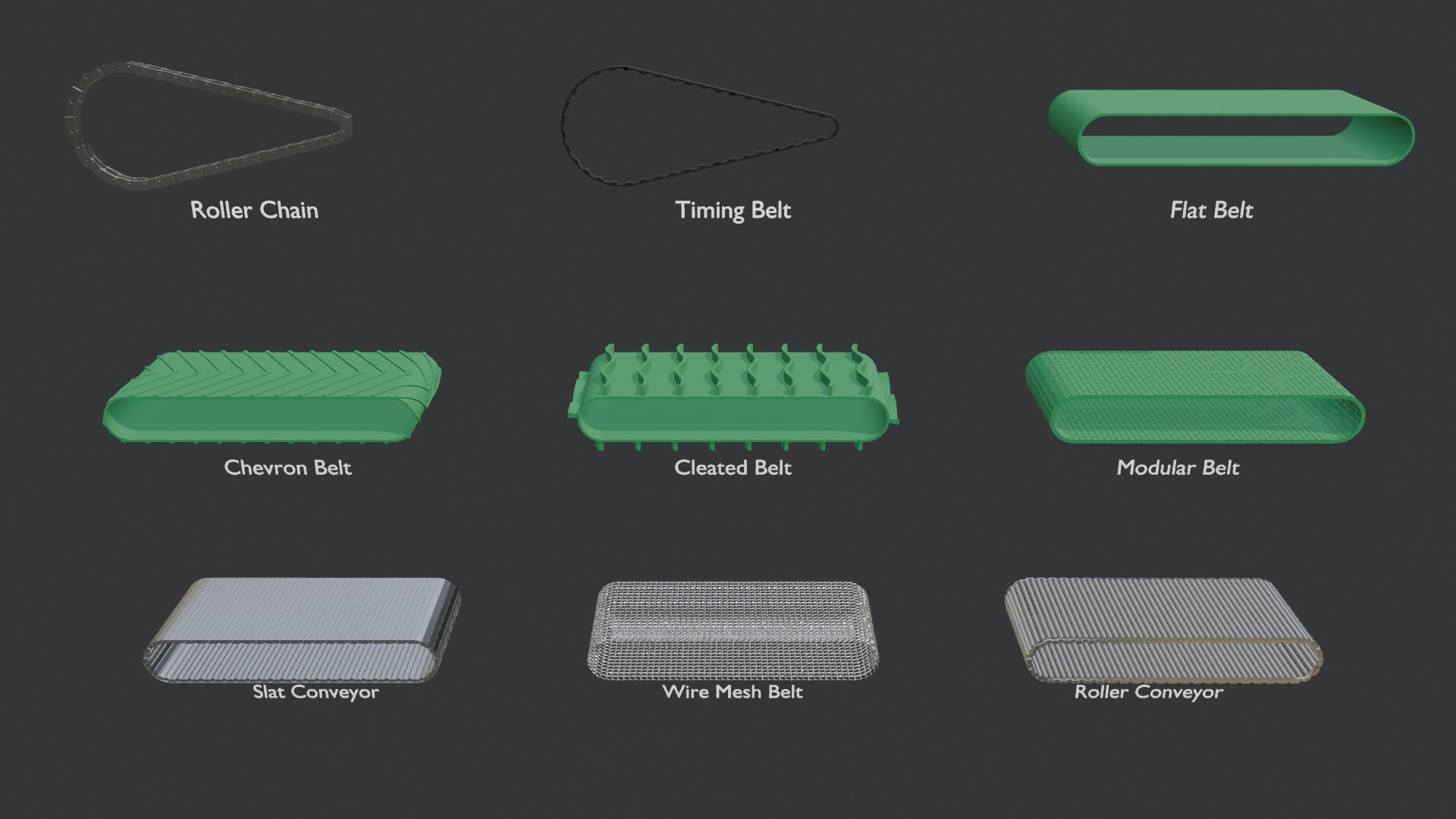 MechFlow belt types